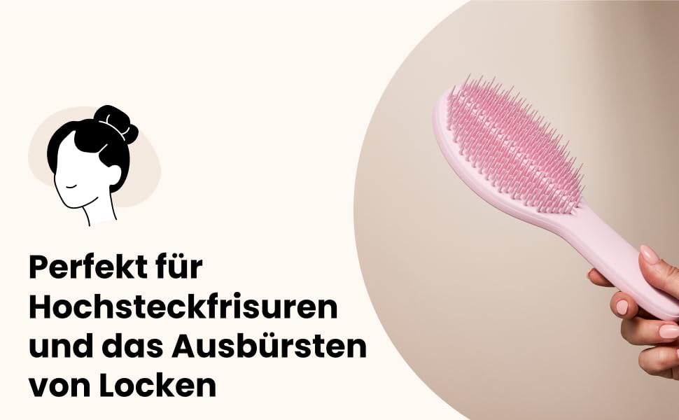 Щітка для волосся Tangle Teezer Ultimate Detangler для вологого та сухого волосся, розплутувальна щітка для густого, кучерявого та довгого волосся, колір Cappuccino