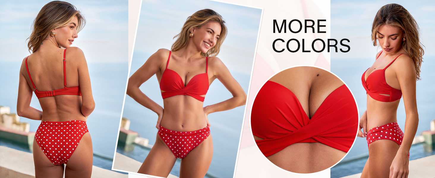 CUPSHE Бійкіні жіночий комплект: топ з пуш-ап, скросовер, двочастинний купальник, пляжна мода, чорний, леопардовий принт