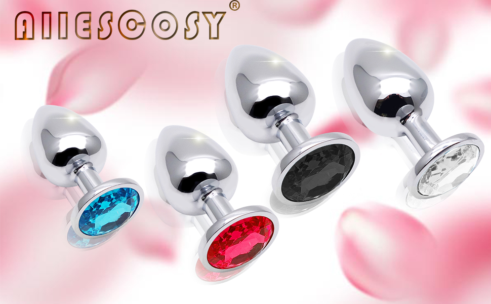 Набір анальних пробок 4 шт. Super Groß zu Klein, срібло, метал, для початківців, жінок, чоловіків, пар