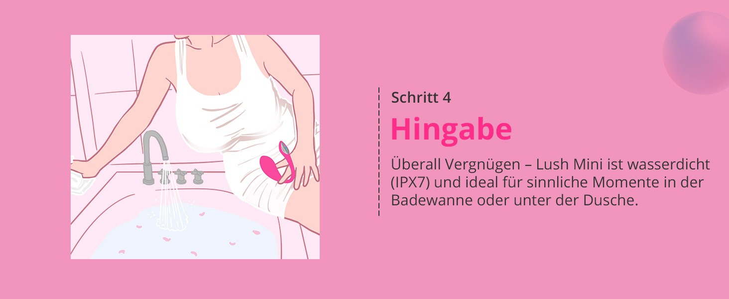 LOVENSE Lush Mini - міні-вібратор з дистанційним керуванням, 10000+ режимів, водонепроникний, для соло та парних ігор, ідеальний у подорожах