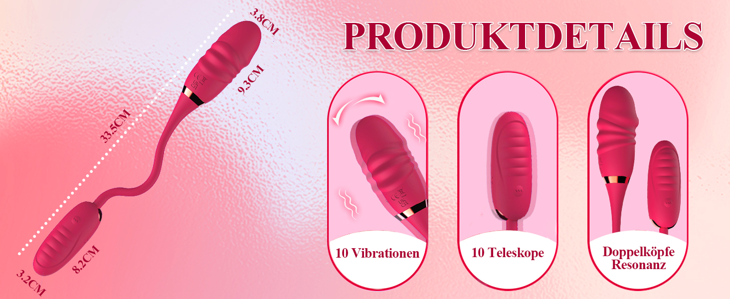 Жіноча вібратор LYAMais з пультом керування APP, анальний вібратор, дildo для стимуляції G-точки, 10 режимів, тихий, висувний, подвійний