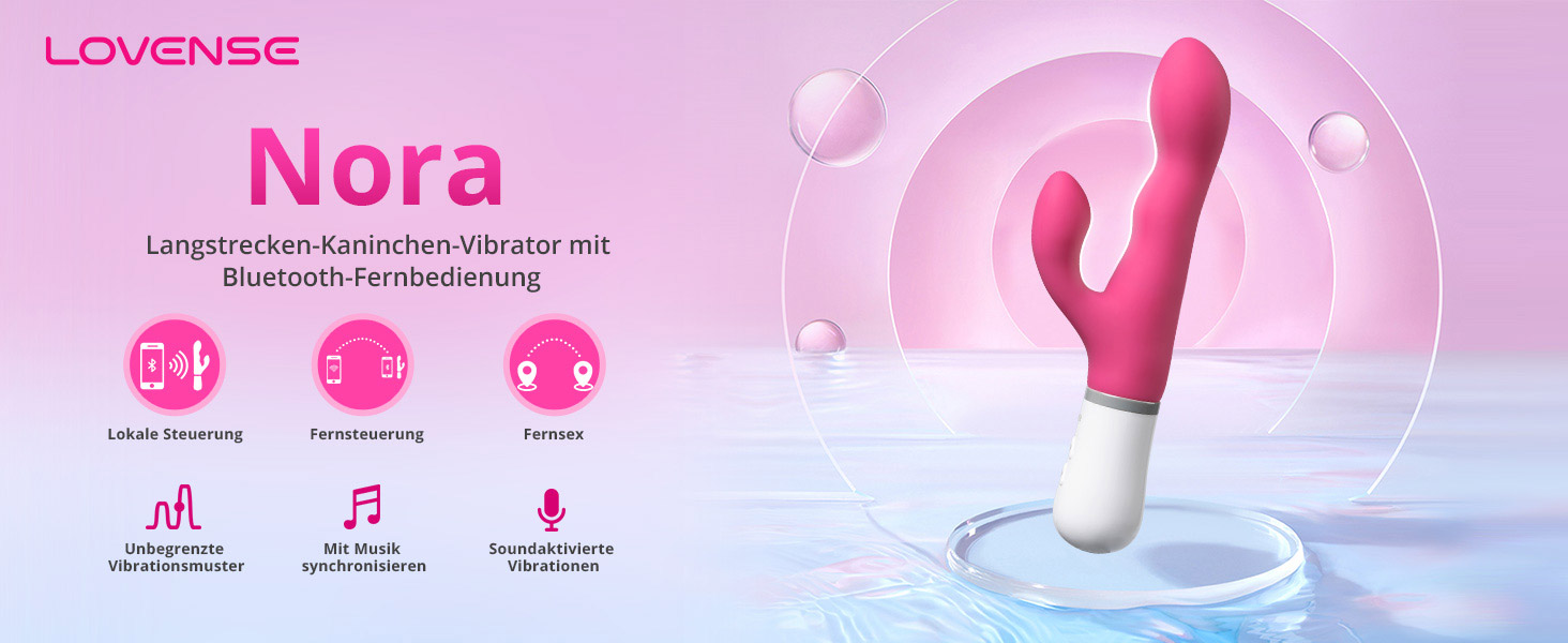 LOVENSE Nora Bluetooth вібратор-кліторальний кролик з керуванням через додаток, для жінок, стимулятор клітора та G-точки, необмежені налаштування вібрації