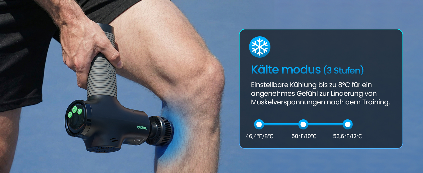 Перкусійний масажер Naplor Massage Gun з функціями підігріву та охолодження для м'язів