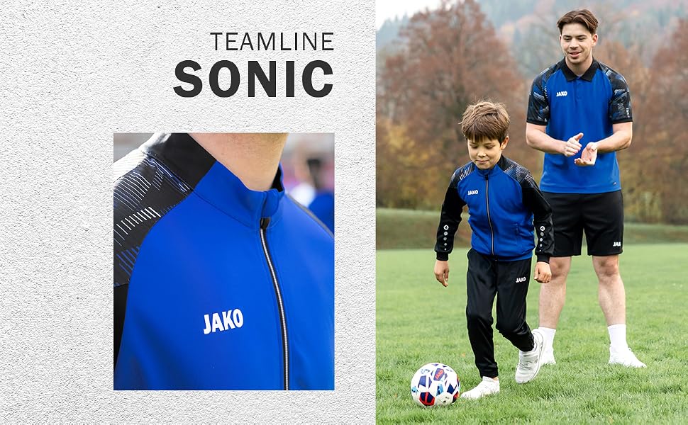 Спортивна куртка JAKO Sonic унісекс для тренувань та дозвілля, чорно-антрацитова, з переробленого поліестеру
