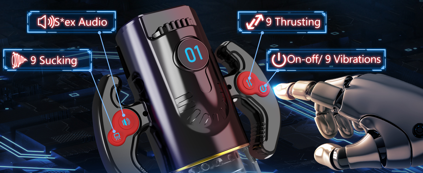 Електричний масажер для чоловіків з телескопічною функцією та режимами вібрації та обертання, портативний секс-іграшка для чоловіків