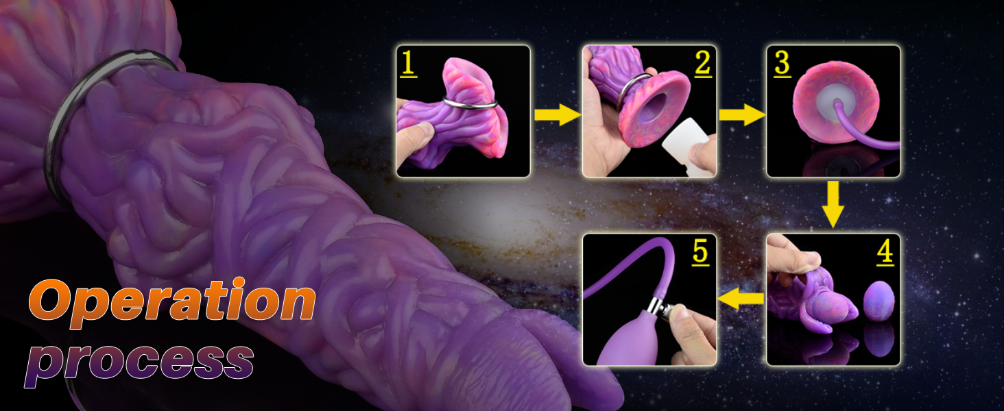 Світлодіодний інопланетний яйцеклад-дилда з п'ятьма світлодіодними яйцями, пневматичний фантазійний дилда для стимуляції G-точки, секс-іграшка для жінок та чоловіків, анальний плагін-дилда