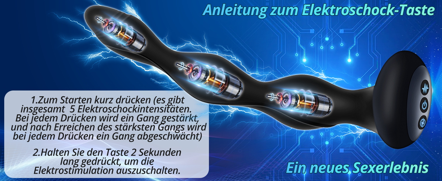 Анавібратор SXOVO з нагріванням, електростимуляція, 10 режимів вібрації та 5 режимів розряду. Підходить для чоловіків, жінок, пар. Матеріал: силікон.