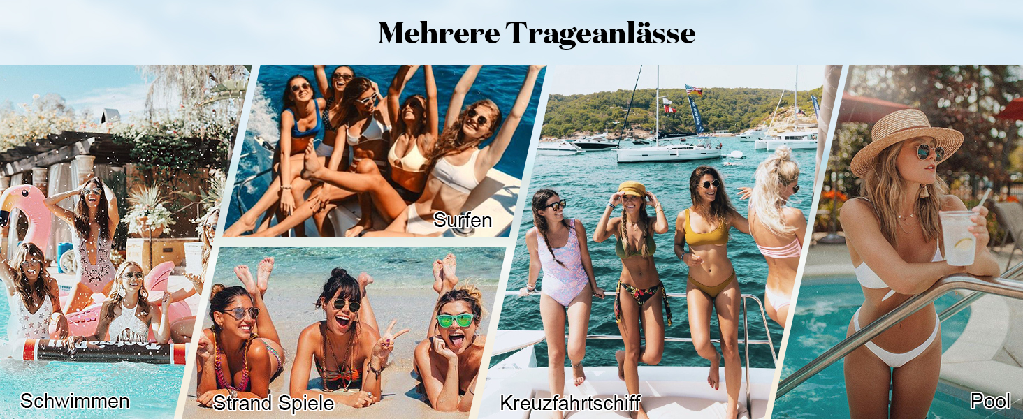 Бікіні CMTOP для жінок: комплект з V-подібним вирізом, push-up, двочастинний, висока талія, ефект живота, для плавання та відпочинку, колір павлиній блакить, розмір S