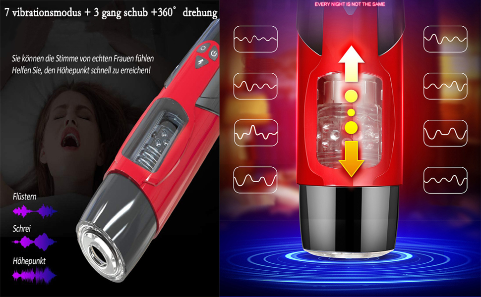 Автоматичний мастурбатор-чаша Sumeber: 10 режимів, телескопічна функція, масаж, голосовий супровід для чоловіків