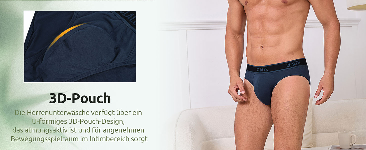 Чоловічі труси CLALER з бамбука (6 шт.) - дихаюча спортивна білизна з антибактеріальним ефектом, чорний+сірий+синій+червоний+зелений+жовтий