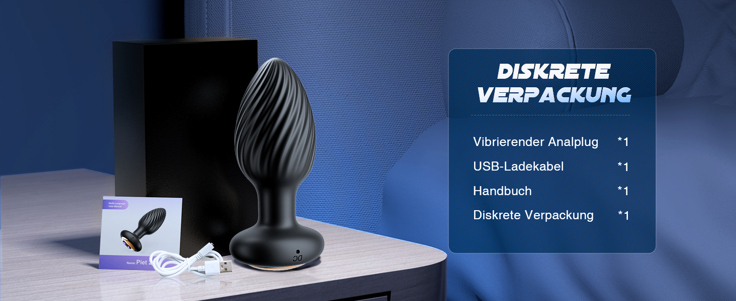 Анальні вібратори для жінок. Набір секс-іграшок з 7 режимами вібрації та обертання. Силіконовий butt plug для жінок та чоловіків.