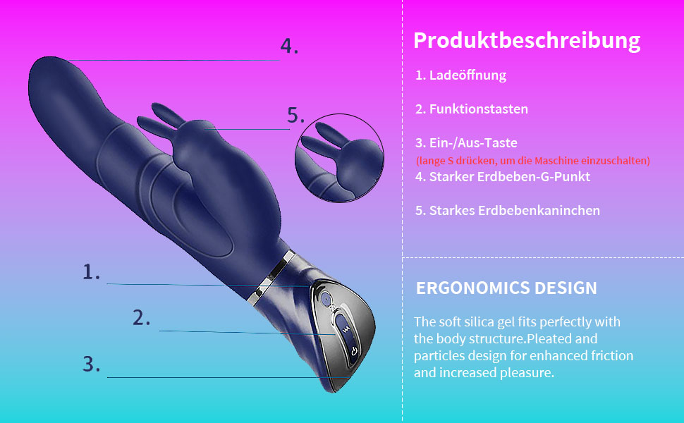 Вібратор для жінок Rabbit, стимулятор клітора та G-точки, з двома моторами, силіконовий дildo, 7 режимів, USB-зарядка, водонепроникний