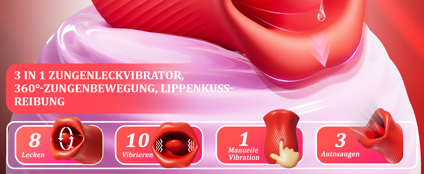 Вібратор Sauger для жінок: 8 режимів, 10 licking, 360° обертання. Іграшка для дорослих, для пар.