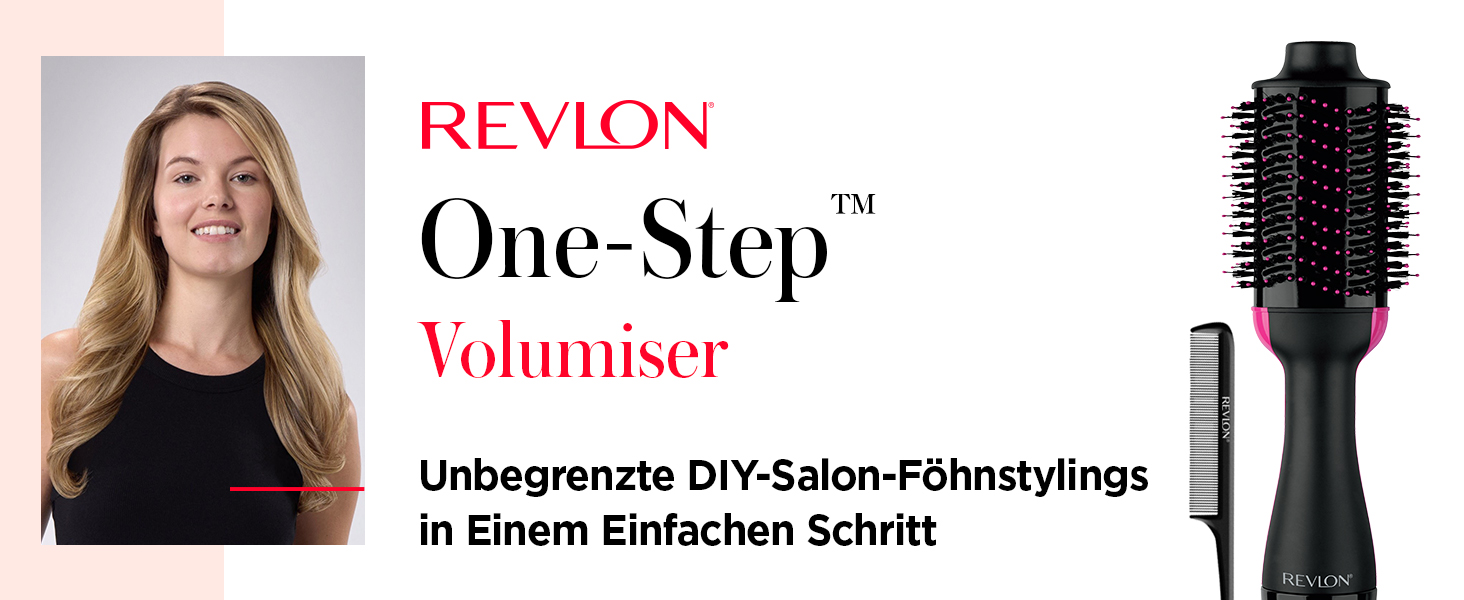 Фен-щітка для об'єму Revlon Salon One-Step для короткого та середнього волосся, іонізація та керамічне покриття, RVDR5282UKE, чорний