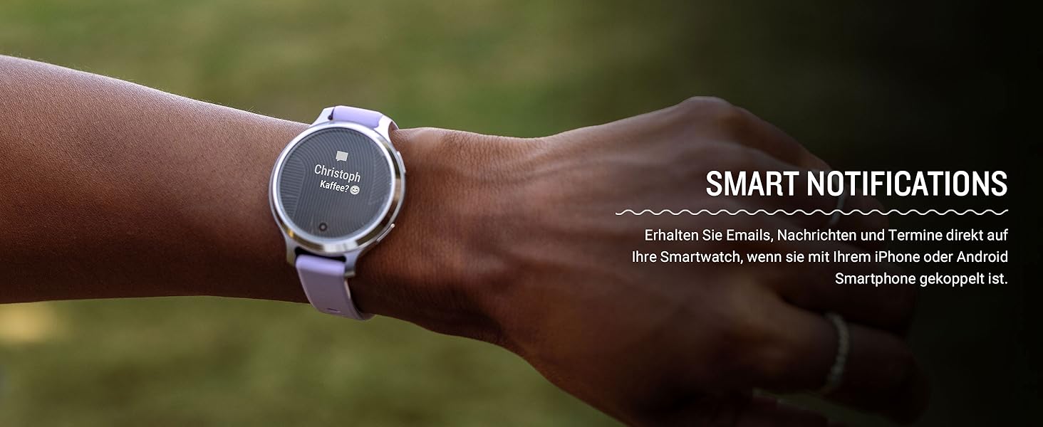 Смарт-годинник Garmin Lily 2 Active для жінок, сенсорний дисплей 2,54 см, відстеження здоров'я та фітнесу, смарт-сповіщення, колір Cream/Gold