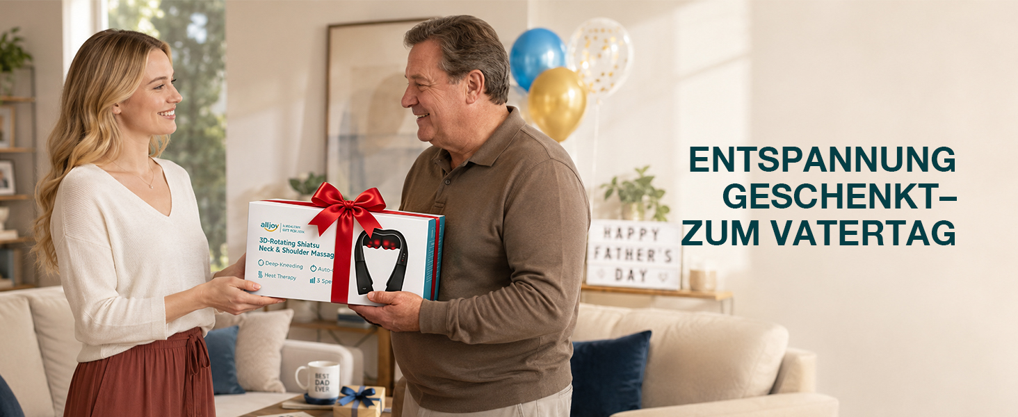 Масажер для шиї та плечей ALLJOY з функцією підігріву, електричний масажер для розслаблення м'язів, чорний