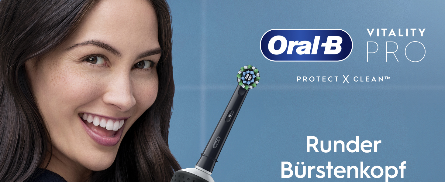 Електрична зубна щітка Oral-B Vitality Pro, чорна, 3 режими чищення, 1 насадка в комплекті