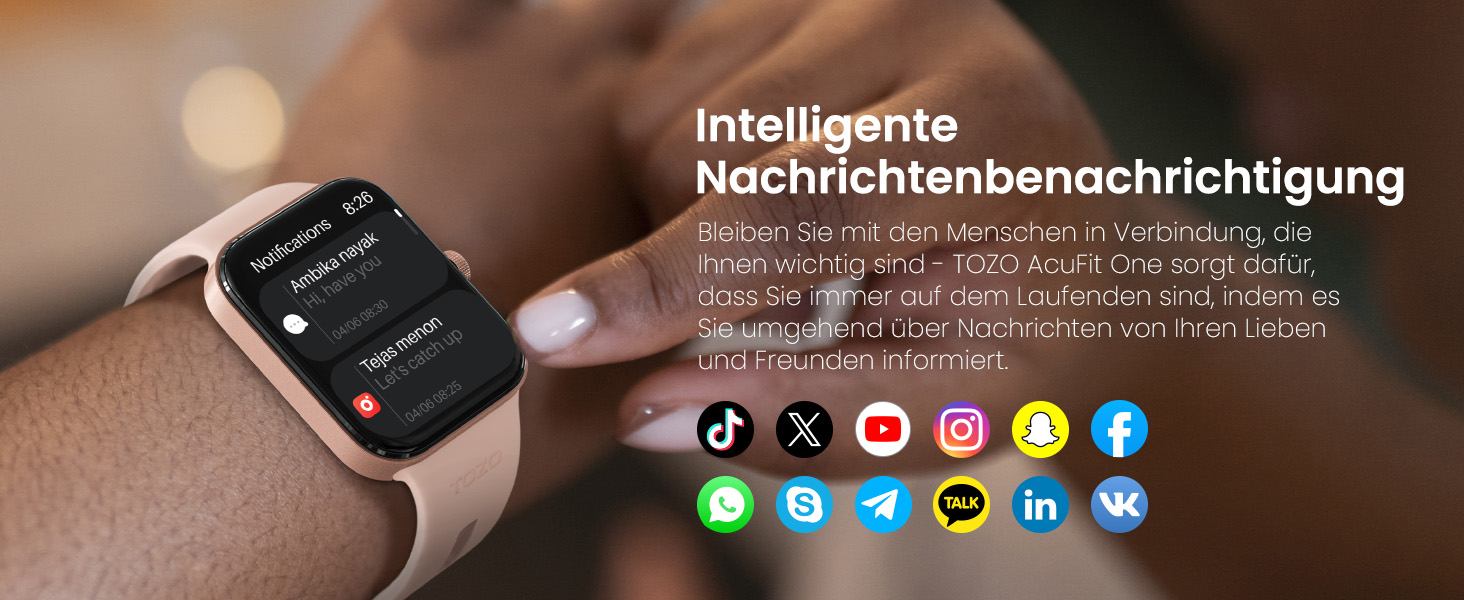 Смарт-годинник TOZO S4 для жінок та чоловіків, Bluetooth-дзвінки, 1.78
