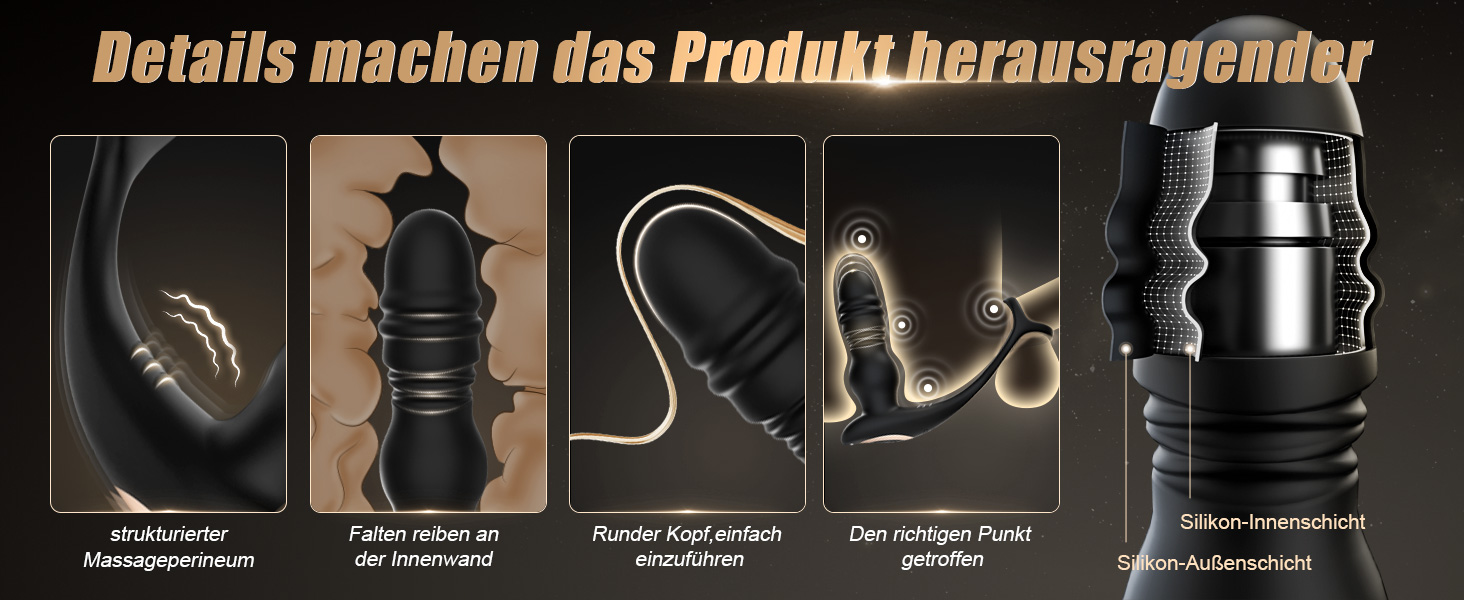 Анальні вібратори для чоловіків: дildo-вібратор, анальний плагін з 7 функцій, стимуляція простати, кільце для пеніса. Іграшки для пар.