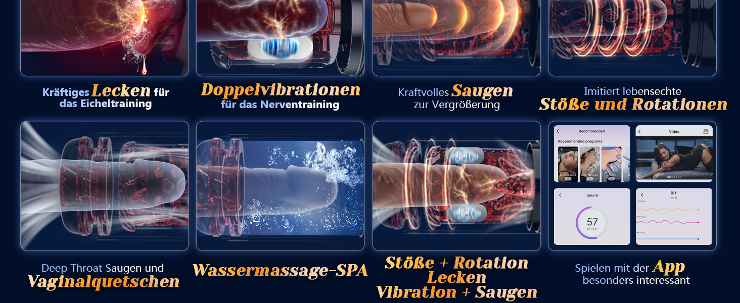 Мастурбатор для чоловіків з функцією вигину, ротаційним насосом та керуванням через додаток - сексуальна іграшка для чоловіків