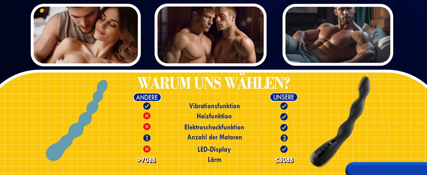 Анальні вібратори для чоловіків з електрошоком та стимуляцією простати, 10 режимів вібрації, 3 режими нагріву. Анальний плагін для чоловіків та жінок. Іграшки для дорослих, анальні плагіни для пар.