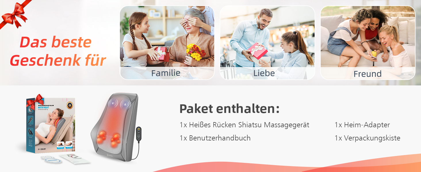 Масажер для шиї та плечей COMFIER з функцією інфрачервоного підігріву, сірий