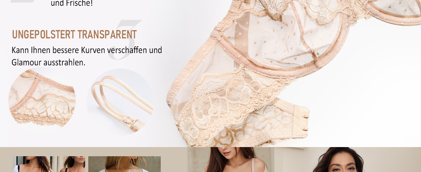 Чорний бюстгальтер Lemorosy з кісточками, мереживний, напівпрозорий, балконет, без підкладки, сітка, 75E