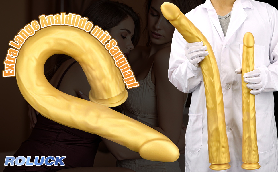 Анальний дildo з силікону 'Realistischer Lange Riesen' для масажу простати та стимуляції G-точки. Підходить для чоловіків та жінок.