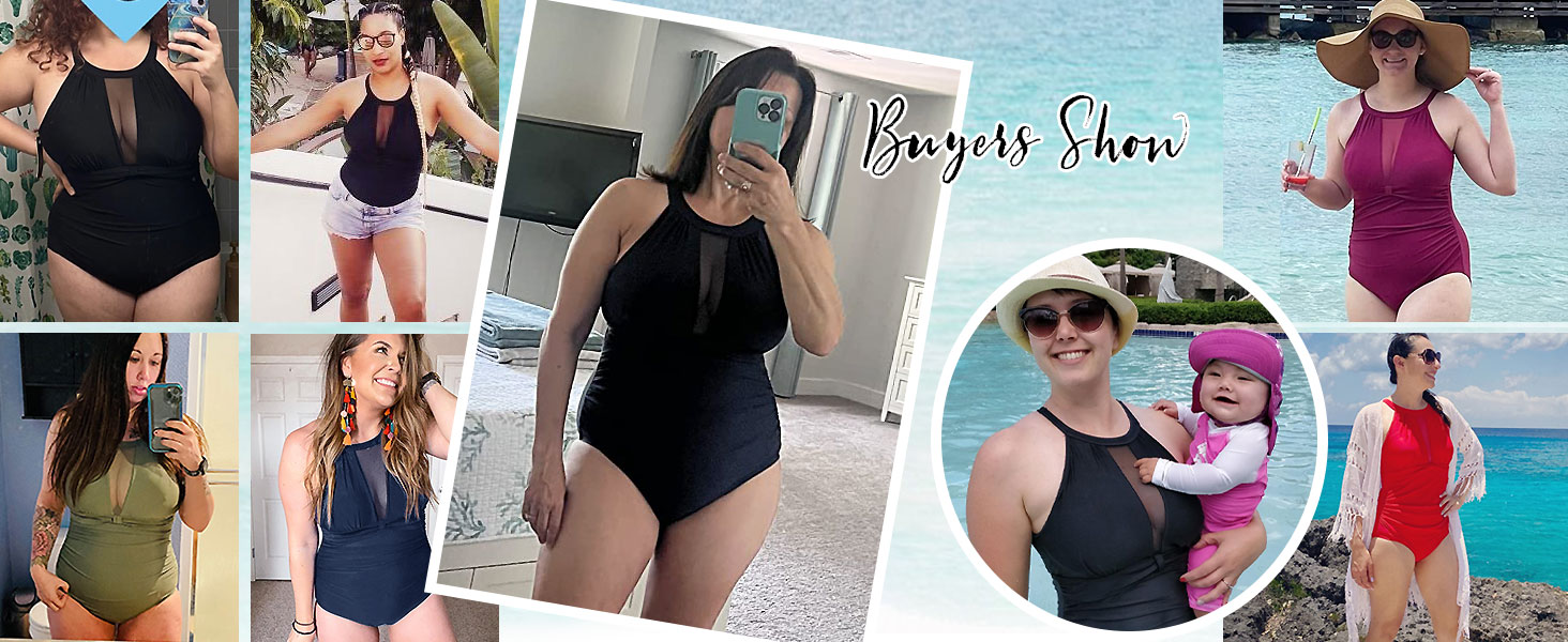 Купальник жіночий YNIQUE з пуш-ап, мереживний, для корекції живота, розмір L, чорний