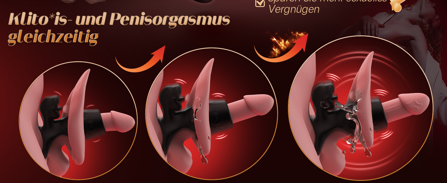 Пеніс-кільце Tagnaff з подвійною затримкою для пар: покращена стимуляція G-точки, 9 режимів, чорний