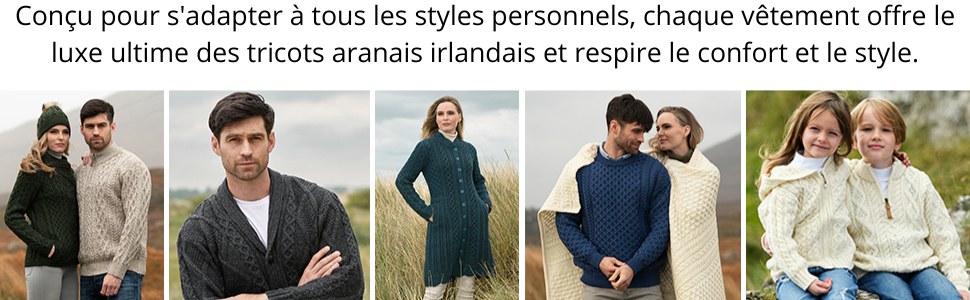 Свитер Aran Crafts ірландський з м'яким плетеним візерунком, круглий виріз, 100% чиста шерсть, S, чорний
