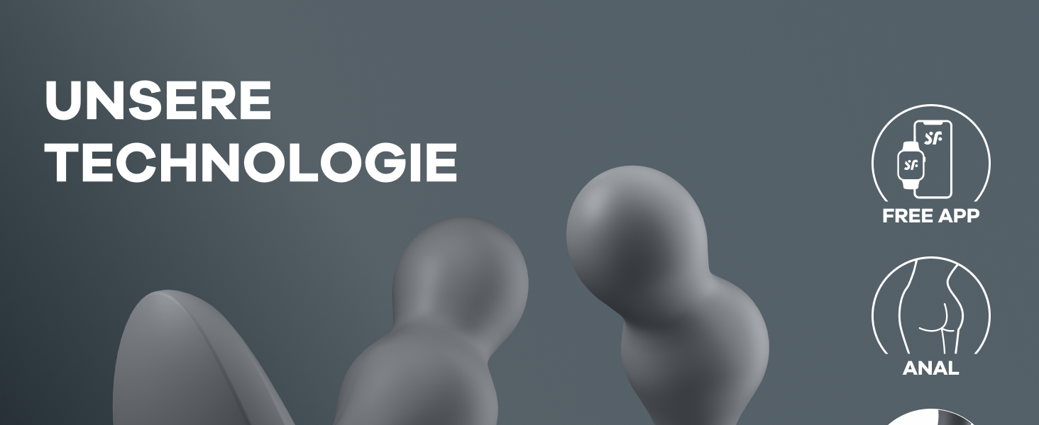 Анальні вібратори Satisfyer Deep Diver Connect App Bluetooth - для чоловіків та жінок | З пультом керування, силікон, водонепроникний IPX7, масаж простати | Компактний та дискретний | З вібрацією, чорний