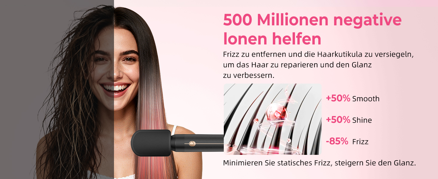 Мультифункціональний стайлер для волосся 7 в 1 Atopskins Airstyler Pro: фен з дифузором, круглі щітки, випрямляч та плойка для локонів Beach Waves, чорно-золотий
