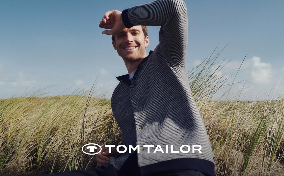 Чоловічий трикотажний кардиган Tom Tailor з бавовни, розмір XL, колір Black Grey Melange (арт. 10617)