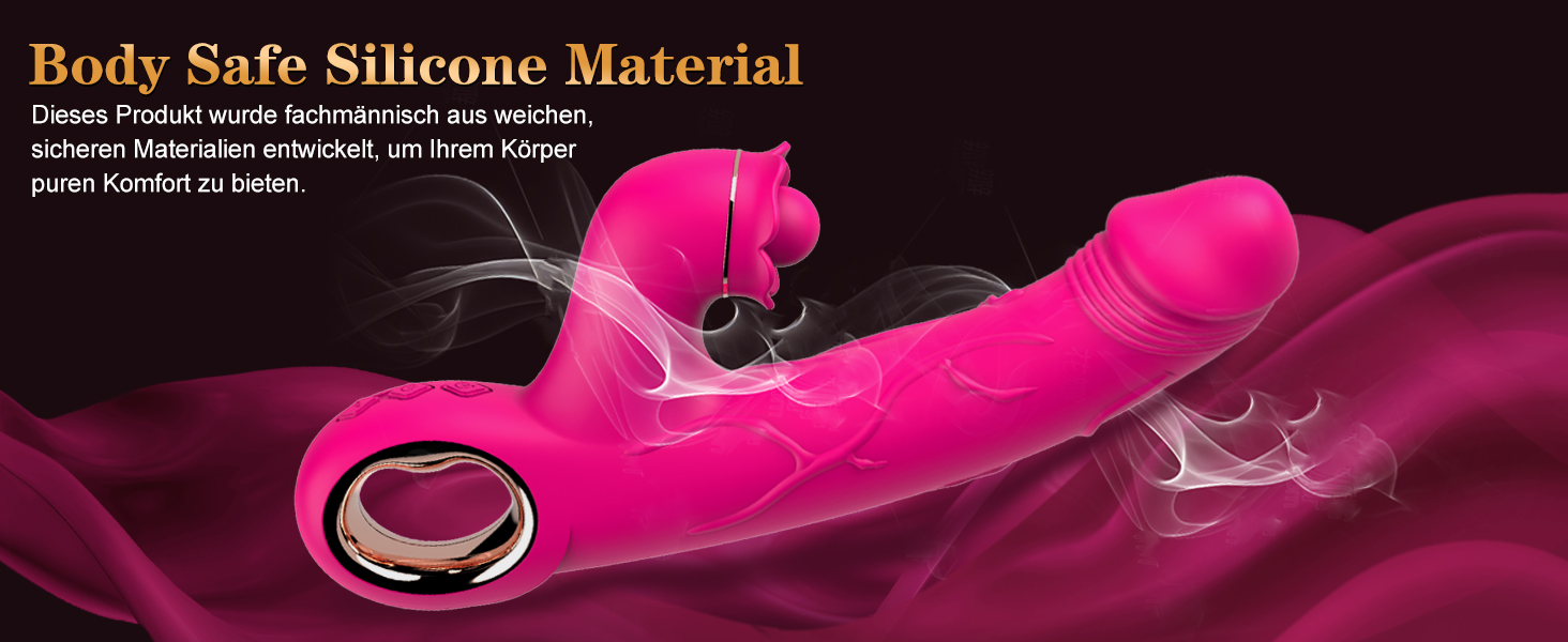 Вібратор для жінок Rabbit з кліторальною стимуляцією, Dildo, стимулятор G-точки, 10 вібраційних режимів, анальний вібратор, іграшка для дорослих, для пар (рожевий)