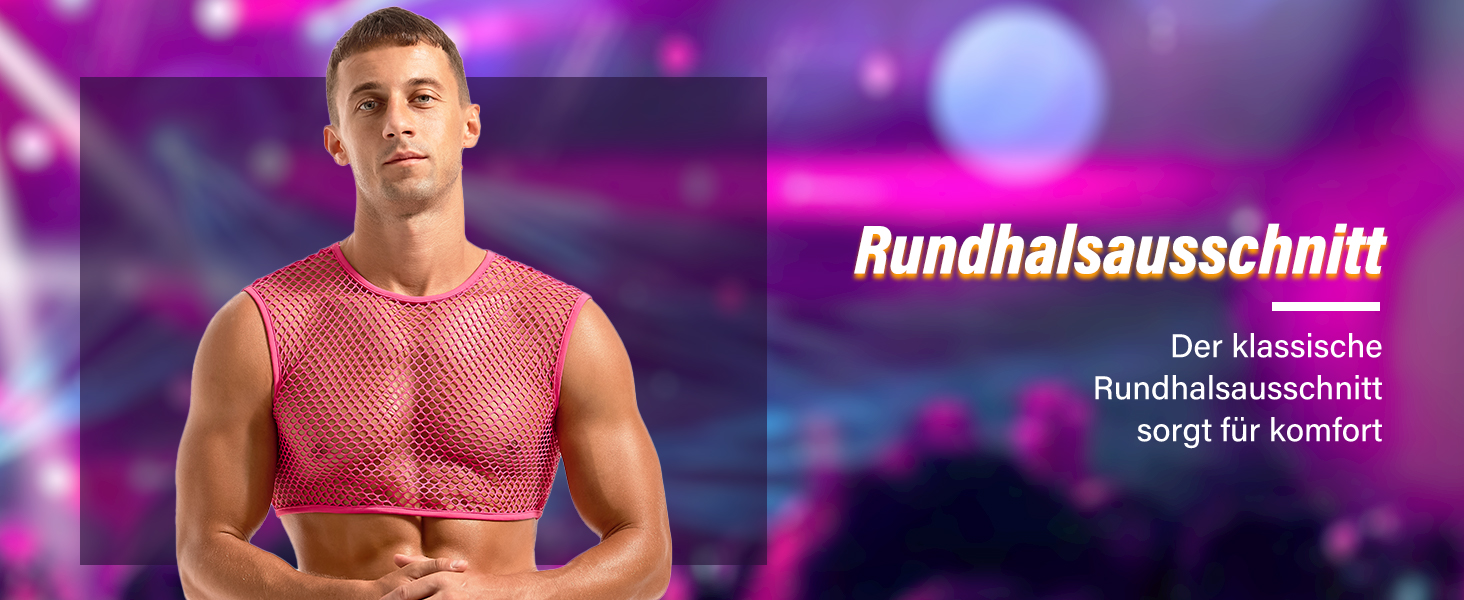 Чоловіча футболка Amy Coulee з сіткою, чорна (мереживна футболка, майка)