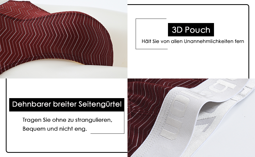 Чоловічі стрінги BIATWOWR з вирізом на спині - сексуальна, дихаюча та зручна білизна, темно-червоний, чорний, білий, 3XL