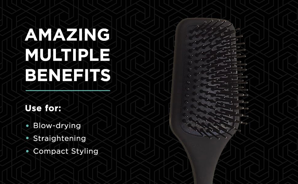 Масажна щітка для волосся Denman Paddle Brush D84, 9 рядів щетинок, 1 шт.