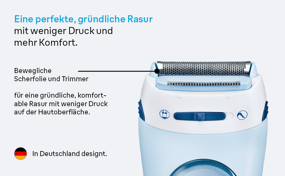 Електрична бритва для жінок Braun Silk-épil LS5160 3-в-1 (голениця, тример, пілінг-система), водонепроникна, синя