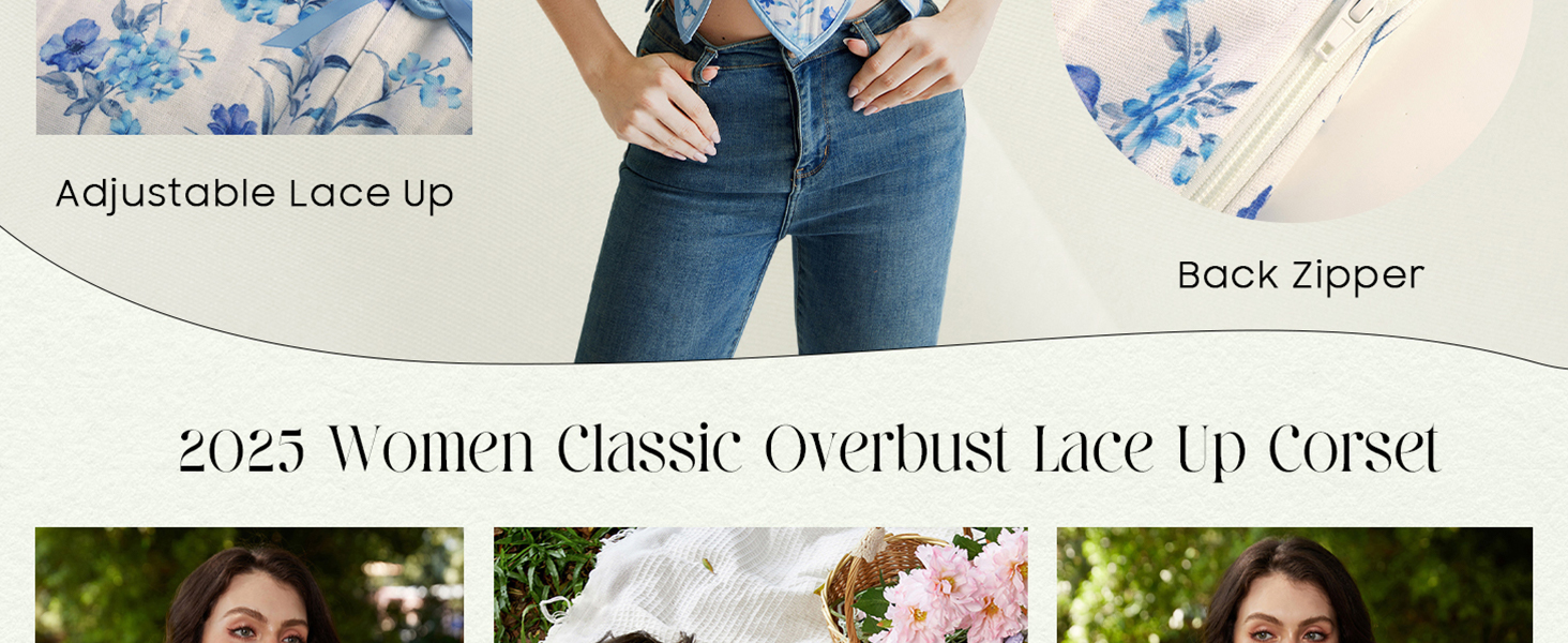 SCARLET DARKNESS Корсет жіночий у стилі Ренесанс з мереживом та квітковим принтом, рожевий, 44