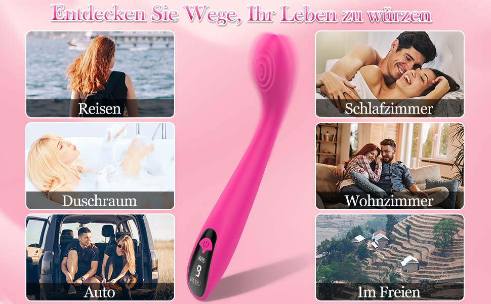 Вібратор для жінок Dildo - секс-іграшка з 9 режимами вібрації, стимулятор клітора, тихий, для пар (Колір/2)