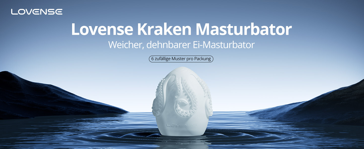 LOVENSE Kraken - чоловічий мастурбатор, яйцеподібний, 6 шт.