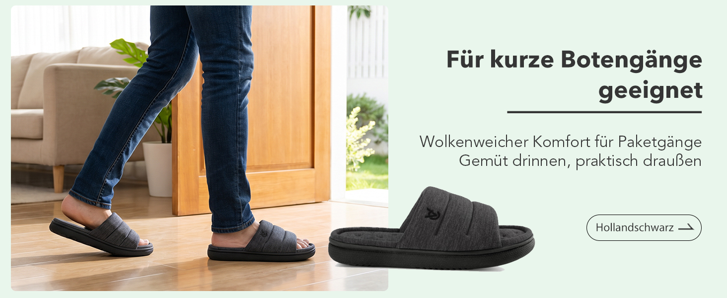 Чоловічі відкриті капці VeraCosy з ефектом пам'яті (Memory Foam), сірі, розмір 42/43 EU