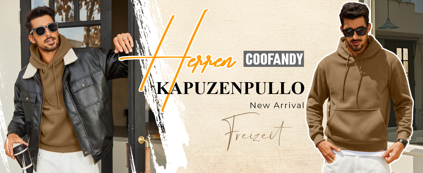 Чоловіче худі COOFANDY з капюшоном, теплий флісовий світшот (Жовтий, XXL)