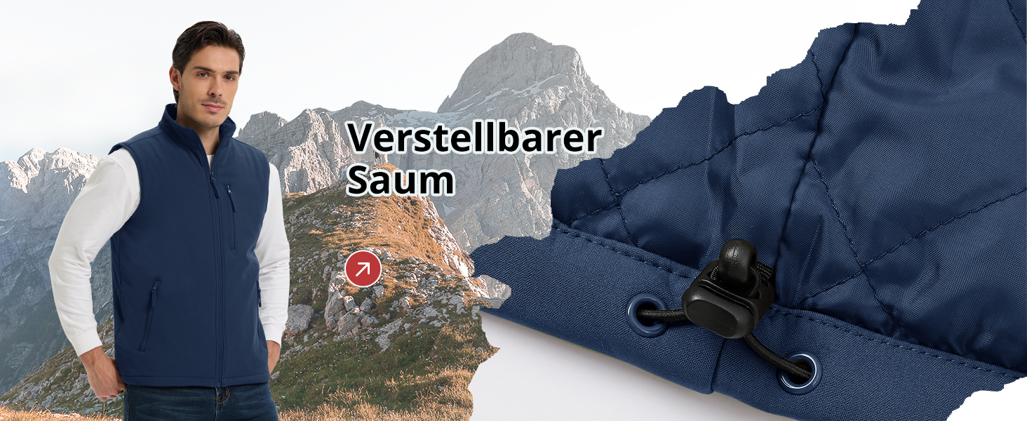 Чоловічий жилет Outdoor Ventures Softshell з утеплювачем, водовідштовхуючий та вітрозахисний, для бігу, їзди на велосипеді та походів, чорний, XL