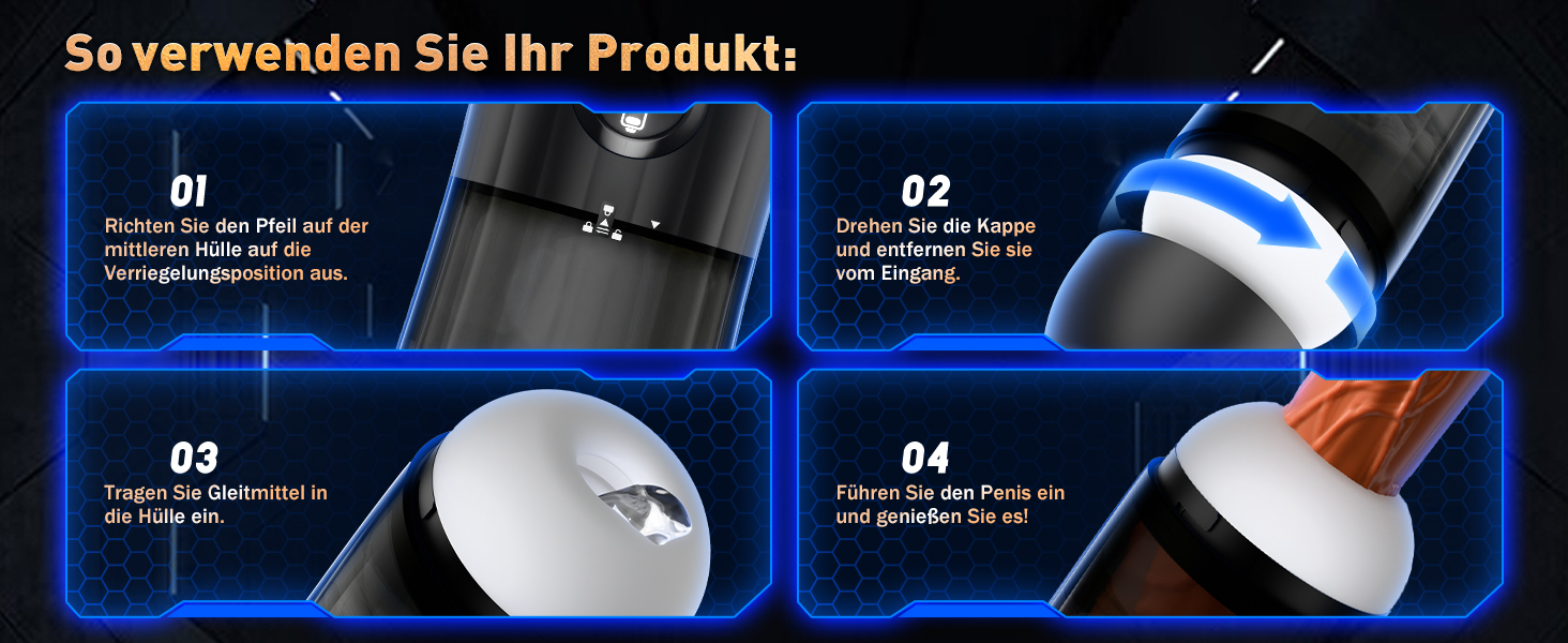 Електричний секс-іграшка PRONFANS для чоловіків: мастурбатор, вібрація, ротаційний механізм, 10 функцій, пеніс-насос, Blowjob