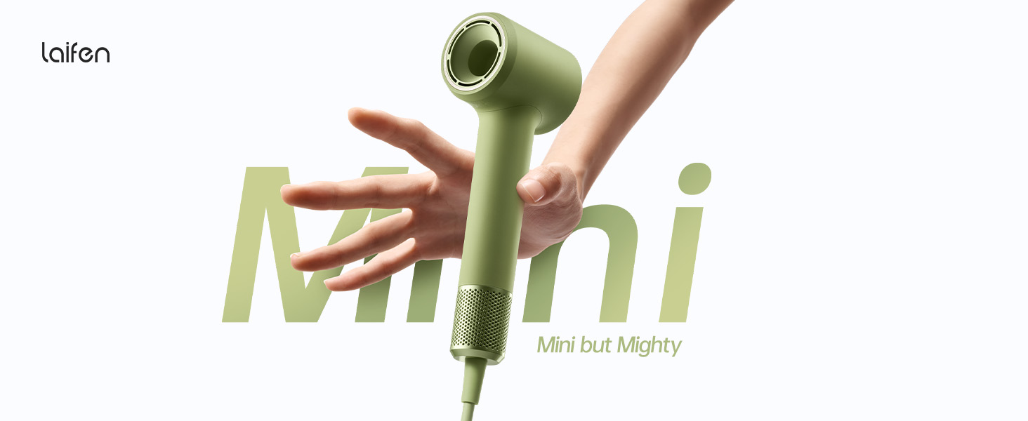 Компактний фен для волосся Laifen Mini, 110 000 об/хв, іонізація, режим для дітей, колір Matcha Green