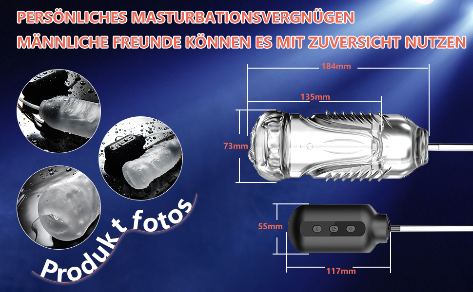 Електричний масажер для чоловіків PLNTLE Fleshlightight з 7 режимами вібрації та всмоктування. Інтимний масажер для чоловіків, компактний, тихий.