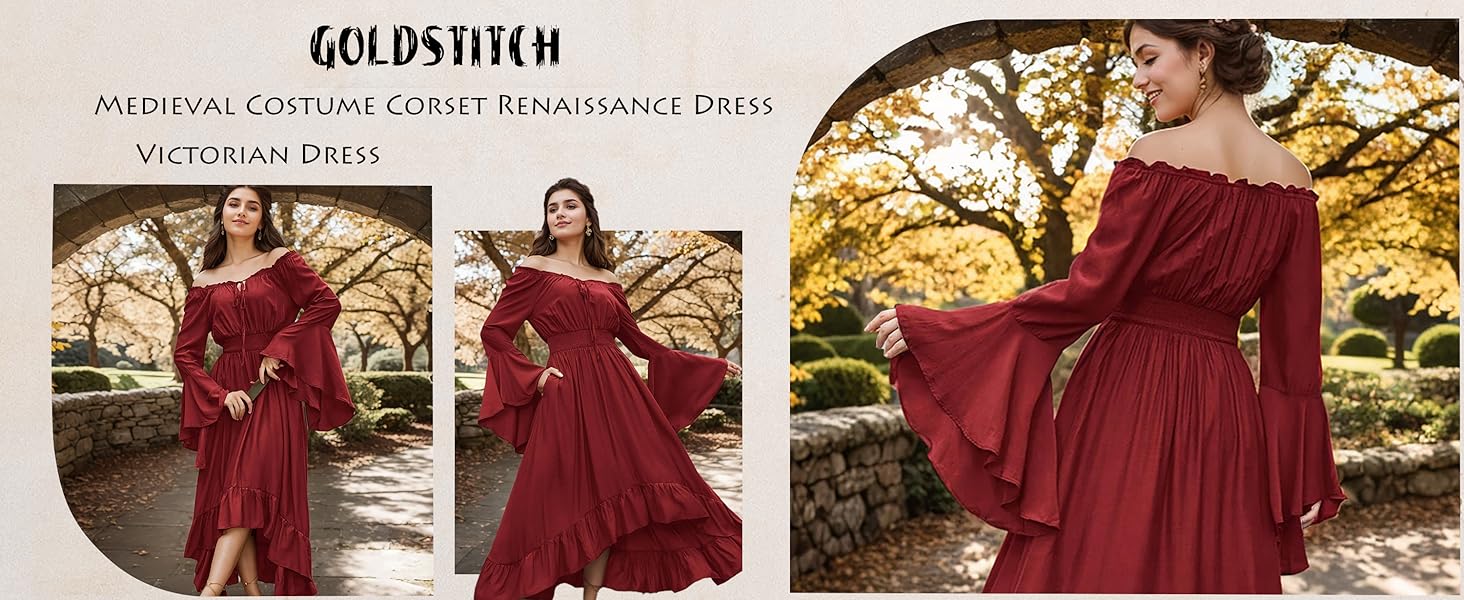 Сукня готична жіноча з капюшоном Goldstitch середньовічна ренесансна вікторіанська чорна розмір L