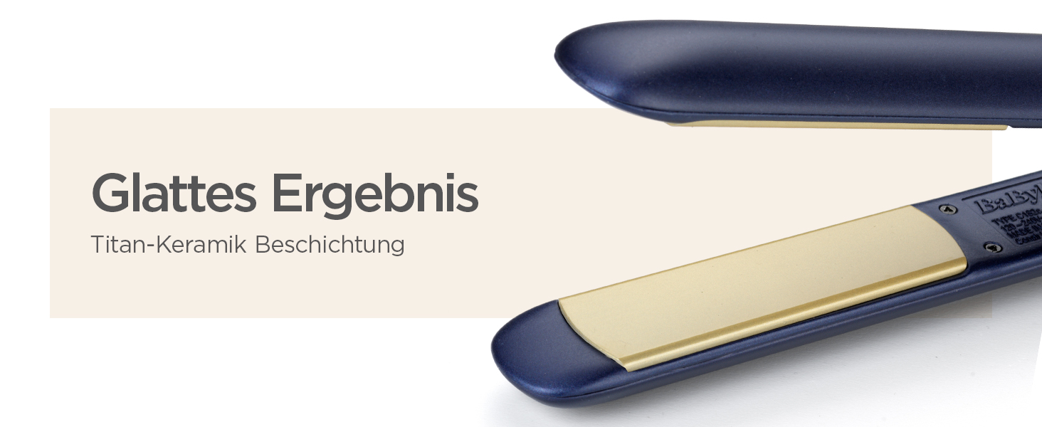 Випрямляч для волосся BaByliss Midnight Luxe 2516PE з титаново-керамічним покриттям, 3 режими температури до 235°C, швидкий нагрів